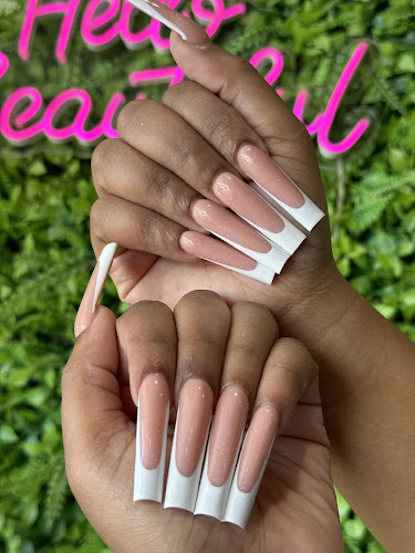 Pink nails design, nail salon in Westminster, California